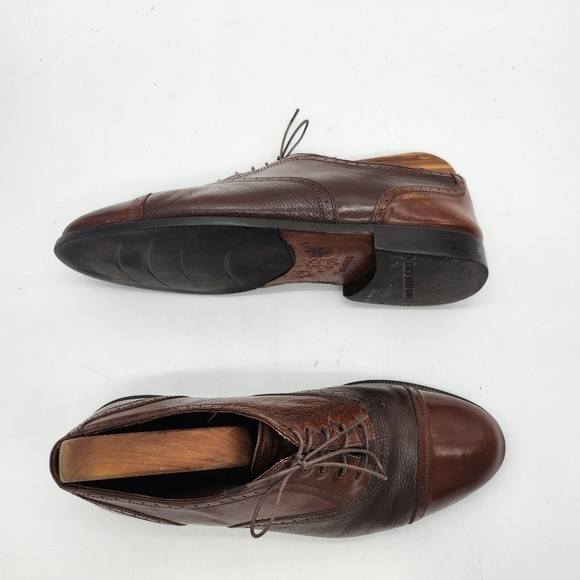 Adolfo Oxford Lace Up Shoes Men's Size 9.5M Brown - Picture 5 of 16